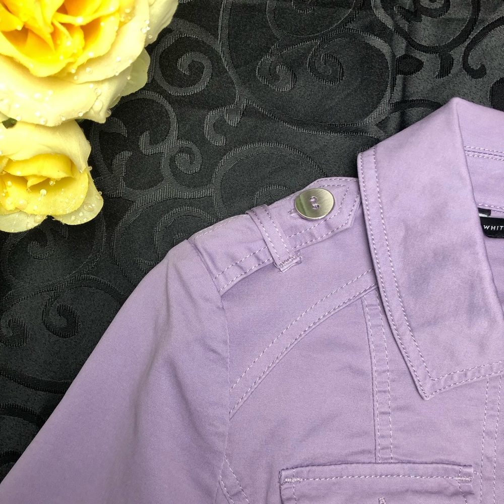 White House Black Market (WHBM) Light Weight Purple Jacket - Picture 4 of 10